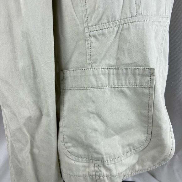 Michael Kors Womens One Button Blazer Suit Jacket Tan 100% Cotton Size 14 - Picture 9 of 12